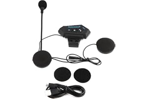 BuyWeek motorcykelhjälm med bluetooth-headset, Bluetooth ver. 5.0, hörlurar stöder handsfree-samtal