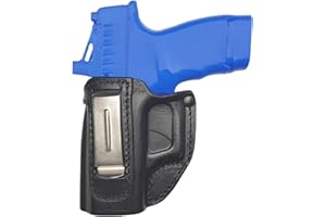 VlaMiTex Fondina per Glock 43 / sig Sauer P365 / Springfield Hellcat, per Cintura, in Pelle