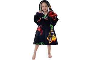 Kuceng Kids Oversized Hoodie, Cute Animal Snuggle Hoodie Kids – Soft & Warm Oversized Blanket Hoodie Kids, Fleece Wearable Blanket for Girls & Boys 3-6 yrs