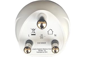 LTE Design – Adaptateur de Voyage France vers Afrique du Sud – Compatible Type L pour Afrique du Sud