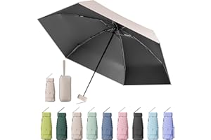 MPXEAVG Compact Umbrella, Mini Umbrella, Umbrella UV Protection, Women's Small Ultralight, Parasol Portable, Umbrella Box