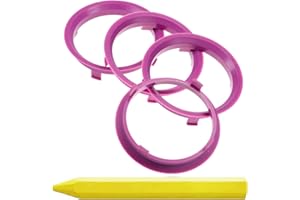 RKC 4X Zentrierringe Violett 70,1 mm x 65,1 mm + 1x Reifen Kreide Fett Stift