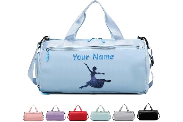Sac de Sport Personnalisé pour Hommes et Femmes, Sac de Camping pour Le Week-End avec Poches Humides et Sèches et Bandoulière pour Les Passionnés de Danse