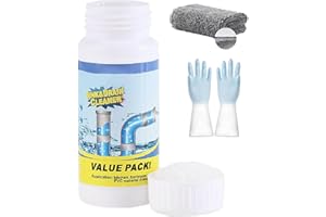 GENERIC Potente Detergente per Lavandino e Scarico - Rimuove Intasamenti, Schiuma per Lavandino, Drena e Deodorizza i Tubi, Pulisce in Profondità, Polvere Detergente, Sterilizza e Deodora, Per Cucina, Bagno