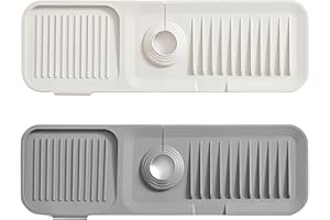 ZYEKIU 2 Piezas Escurridor Fregadero Accesorios Cocina, Alfombrilla Silicona Fregadero, Bandeja de Goteo Almohadilla de Secado de Agua para Drenaje de Grifo Cocina Encimeras de Cocina y Baño
