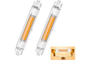 Dvnoua Lampadina R7S LED 118mm Dimmerabile, 30W R7S LED 118mm Equivalente a 300W Lampada Alogena, Lampada R7S LED Bianca Calda 3000K 3000LM, Nessun Sfarfallio, Illuminazione Fascio 360°, 2 Pezzi