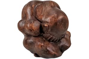 COCO PAPAYA Statua Yogi in legno massiccio intagliato a mano, altezza 15 cm