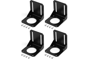 QWORK 4 Pezzi staffa di montaggio per motore passo-passo, supporto per motore passo passo Nema 23 con viti di montaggio