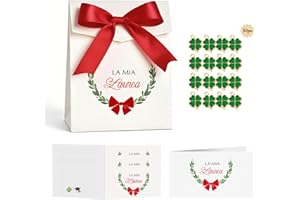 CAITANG 50pz Scatoline Portaconfetti Laurea Bomboniere+50 pz Bigliettini Bomboniere laurea+50 pz Ciondoli Quadrifoglio, Scatole Confetti Laurea Regalo con Nastro, Decorazione Festa Congratulazioni