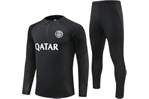 KOBZIO 2022 Paris Fußball Trainingsanzug ,Paris Trainingsanzug Anzug Paris Football Tracksuit Langarm-Sportbekleidung Atmungsaktives Sporttraining Fitness Laufanzug Kinder Jungen.