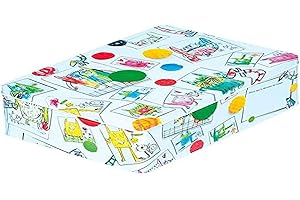 Laroom Caja metálica The Monster (Monstruo de Colores de Anna Llenas), White, 27x20xH9cm