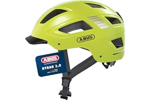 ABUS Casque de ville Hyban 2.0 - Casque de vélo avec feu arrière, coque dure en ABS, bonne forme - pour femmes et hommes