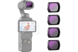 NEEWER ND Filter Kit for Pocket 3 (4 Pack), ND4 ND8 ND16 ND32 Magnetic Neutral Density Filter Accessories Set with Multicoated HD Optical Glass Compatible with DJI Osmo Pocket 3 Creator Combo, FL-B02