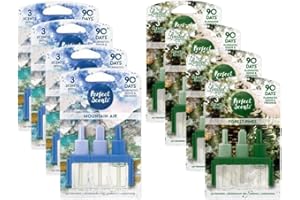 Perfect Scent 8Pack 3volution Refill Air Freshener Forest Pine & Mountain Air (1Pack= 3X20ml), Green and Blue, Standard