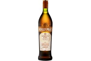 Noilly Prat Ambré Vermouth, apéritif français idéal pour cocktail Martini, composé de 13 herbes aromatiques et épices dont la rose, la coriandre, la cardamome et la cannelle, 16 % vol., 75 cl/750 ml