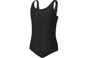 Naiyafly Athletic Girls' One Piece Swimsuit Little Girl's Beach Swimsuit Kids Racerback Athletic Swimwear Thick Strap Bathing Suit Children Quick Dry Swimming Outfits