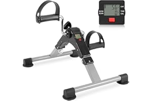 MOCOERL Mini vélo d'appartement Pliable pour Les Personnes âgées, manivelle Stable avec écran LCD, résistance réglable