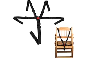 leruiyezs Harnais Chaise Haute Bébé Sécurité 5 Points Réglable Noir Compatible Avec Hauck Stokke Tripp Trapp Roba Sangle Chaise Haute Facile À Installer Pour Enfant Et Jeunes Enfants