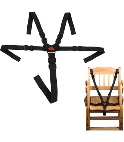 Riem voor hoge stoel, veiligheidsgordel voor baby's, universeel, verstelbaar, voor hoge stoel, veiligheidsgordels voor kinderzitje, kinderwagen, accessoires voor kinderwagen (3-punts type