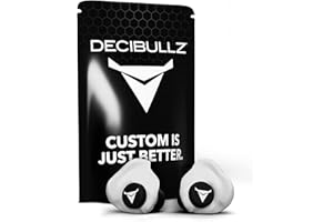 ‎DECIBULLZ Decibullz 25-Dezibel Ohrstöpsel zur Geräuschreduzierung für Gehörschutz, maßgeschneiderte, wiederverwendbare Ohrstöpsel für Geräuschempfindlichkeit und Flüge, Weiß