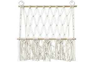 Creperture Stofftier Spielzeug Organizer Netz Kinderzimmer Wandbehang Dekoration Boho Makramee Aufbewahrung Hängematte Aufbewahrung Spielzeughalter für Kinder, Spielzimmer, Schlafzimmer, B