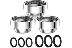 3 Stück Kranadapter Kit, CNYMANY männlich M22 mm auf Buchse M26 mm Küche Belüfter Adapter Set Waschbecken Wasserhahn Adapter Anschluss Gartenschlauch Wasserfilter Standardschlauch über Umleiter