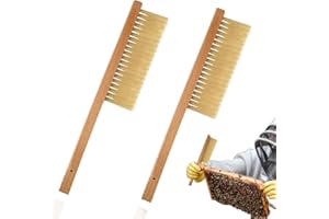 COHENTBLISS Spazzola per Api Attrezzi con Manico In Legno Pennello per Ape In Setole Spazzola Apicoltura Spazzola per Apicoltura Spazzole per Spazzare Le Api Attrezzatura per La Pulizia Dell'Alveare 2 Pezzi