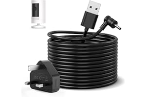 OLAIKE 8m/26ft Power Adapter Compatible with Stick Up Cam Battery/Plug-in 3rd Gen/2nd Gen & Spotlight Cam Battery,Weatherproof Cable to Continuously Charge Your Camera,Black