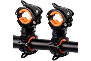 MEDLIFE Bike Torch Clamp and Mount - Flashlight Bracket Pack of 2