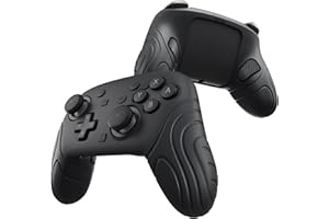PlayVital Cover per Nintendo Switch 2 Pro Controller, Custodia Silicone Protettiva con Copri Tasti Posteriori, Gommini e Adesivi, Accessori Antiscivolo Antiurto, Samurai-Nero