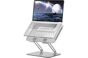 Weiope Soporte Portatil,Plegable Ventilado Laptop Stand,Aluminio Elevador Portatil con Ergonómico Altura Ajustable para Todas Las Laptop 11-17" MacBook/Ordenador Portátil/Notebook/DELL