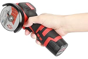 WASHRANP Mini Angle Grinder Cordless Angle Grinder, 18V Angle Grinder Tool with 2 1.5A Batteries, for Cutting Polishing and Sharpening, Battery Angle Grinder, 550W Electric Polishing Machine