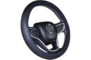MAYCO BELL New Microfiber Leather Steering Wheel Cover for Truck Tundra (Black, 15.25''-16'')