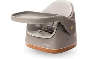 Maxi-Cosi Jay Fotelik Podwyższający i Krzesełko do Karmienia dla Niemowląt 2 w 1, 6 Mies. - 3 Lata, 9-15 kg, Fotelik Podwyższający, Regulowana Tacka, Łatwe Czyszczenie, Kompaktowy, Elegance Beige