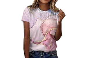 CGGMVCG Grafik-T-Shirts für Frauen Damen Täglicher Druck O Ausschnitt Tops Kurzarm Rundhals T-Shirt Übergroße T-Shirts für Frauen