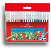 Faber-Castell Ke&ccedil;eli Kalem 20 Renk, Dayanıklı ve Parlak Renkler, &Ccedil;ocuklar İ&ccedil;in G&uuml;venli, Su Bazlı M&uuml;rekkep, Yıkanabilir