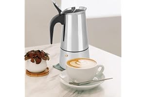 WOWLELA Moka Pot, Stovetop Espresso Maker,600ML/12 Cup Stainless Steel Italian Coffee Maker Moka Pot Induction-Capable Moka Coffee Machine Cafe Percolator Maker,Moka Coffee Machine Maker for Home Camping