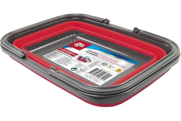 Dirt Devil vikbar hink – 17 liter – 38 x 28,5 x 16/4,5 cm – platsbesparande – perfekt för rengöring och camping –