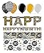 Produktbild Feste Feiern Geburtstagsdeko Zum 80. Geburtstag | 8 Teile All-In-One Set Luftballon Girlande Konfetti Gold Schwarz Silber Party Deko Happy Birthday