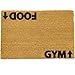 Produktbild CKB Ltd® FOOD GYM Novelty DOORMAT Unique Doormats Kokosmatte Türmatte Fußmatte Einzigartige Fußabtreter Front / Back Door Matten mit einem rutschfesten PVC-Rücken - Natürliche coir - Indoor & Outdoor