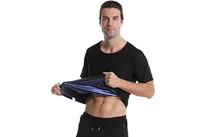QLWY-MQ Herren Saunaanzüge Sauna Shirt Langarm Oberteile T-Shirts Tops Männer Body Shaper Sauna Weste Sport Gym Tank Top Trägershirt Kompressionsshirt