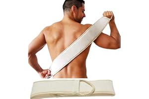 Adorling Esponja Natural Luffa Exfoliador Corporal Y Facial con Cepillo Para la Espalda, Ducha Esponja Natural Esponja Exfoliante Exfoliante Corporal
