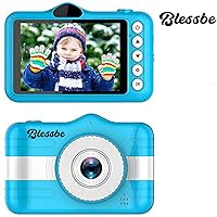 BLESSBE Digital Selfie Camera for Children Cute Camcorder Video Recorder Digital Camcorders (Blue)- BB18