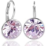 NOBEL SCHMUCK Earrings with Crystals from Swarovski®, Silver, Many Colours