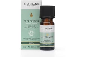 Tisserand Aromatherapy ,Peppermint - Organic Essential Oil ,Massage Oil, Aromatherapy Oil , Skin Oil, Oil For Diffuser ,100% Natural Pure Essential Oils ,9ml