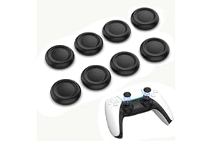 Joystick Replacement Caps for PS5 & PS4 Controller, 8 PCS Thumb Grip Covers - TPE Material, Non-Slip, Easy Install, Protective Analog Stick Skins, Repair Accessories Kit