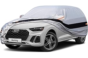 Holthly Telo Copriauto SUV da Esterno, 10 Strati, Felpato 100% Impermeabile, Copertura Auto Antipolvere AntiGraffio per Jeep Renegade Compass,Nissan Qashqai,BMW X1