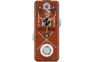 Amuzik Heavy Metal Distortion Pedal Holy War Effect Pedals for Electronic Guitar Bass with 3 Modes