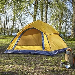 Lumaland Tenda da Campeggio Resistente e Leggera Pop Up per 3 Persone 215x195x120cm - immagine 9