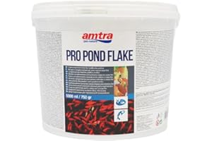 Amtra Pro Pond Flake 5000 ml - Mangime completo in scaglie per Carpe Koi e pesci rossi d'acquario e laghetti ornamentali, in fiocchi